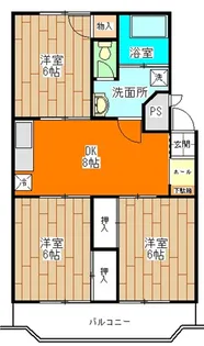 第2コーポ丸菊【3階】の間取り