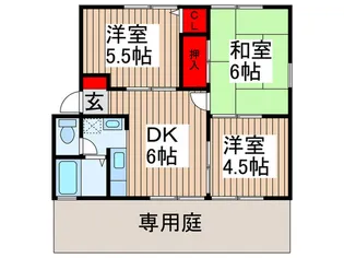 メゾンエスポワル【1階】の間取り