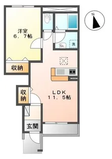 レオン籠原【1階】の間取り