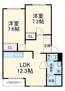ベルエアーII【2階】の間取り