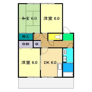 メゾンドール宮地I【1階】の間取り