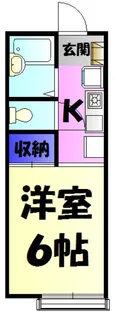 ハイブリッジB【2階】の間取り