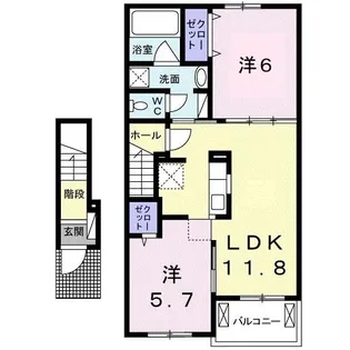 ユニゾンII【2階】の間取り