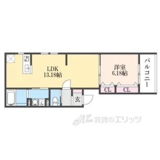 CIELCOURT門真南【2階】の間取り
