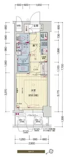プレサンスOSAKA DOMECITYスクエア【8階】の間取り