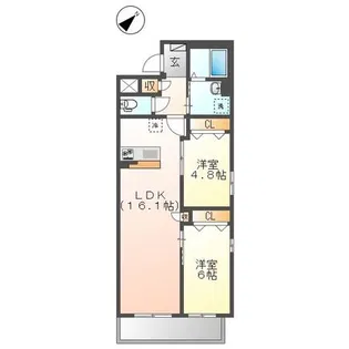 ルイーネ【1階】の間取り