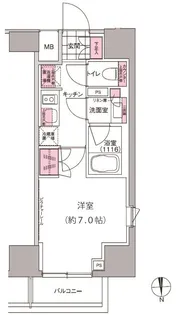 プレジリア東日本橋【4階】の間取り