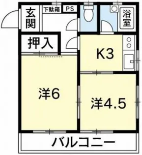 南福島ビューハイツ【2階】の間取り