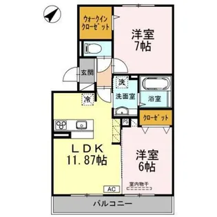 アンベリール A棟【2階】の間取り