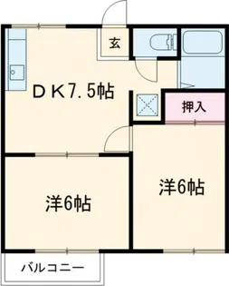 コーポサンピアA棟【1階】の間取り