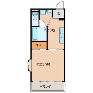 メゾンリバーサイド【2階】の間取り
