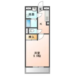 ラフィネ戸木【1階】の間取り
