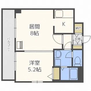 アクティ麻生南【6階】の間取り