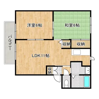 フロンティア2号館【2階】の間取り