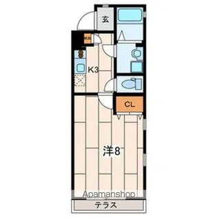 ホーリーウィスタリア【1階】の間取り