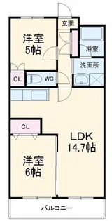 エトワール山崎【9階】の間取り