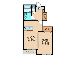 ソレイユM【1階】の間取り