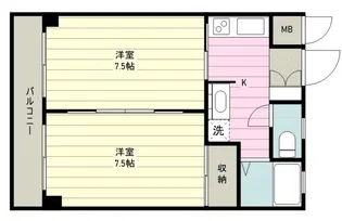 グリーン鶴ケ舞【3階】の間取り