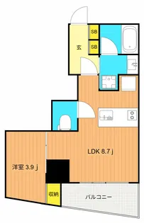 メゾン ド ソルブル【6階】の間取り