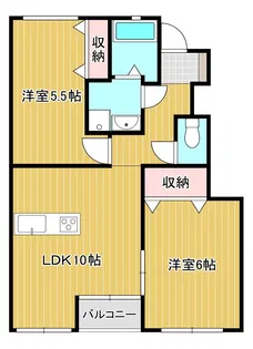 グランディール芳泉A【1階】の間取り
