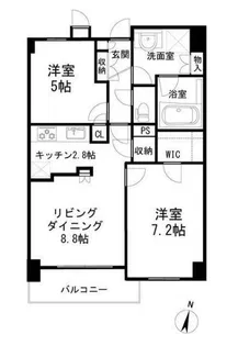 サニーコート西小山【4階】の間取り