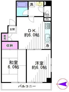 ウエストレジデンス【2階】の間取り