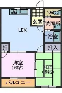ムーニー室賀【1階】の間取り