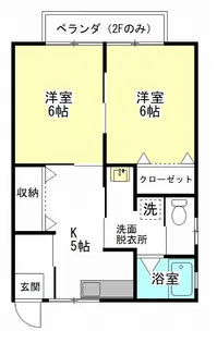 コーポ住まいる【2階】の間取り