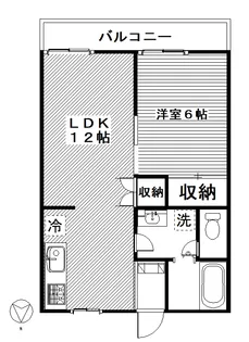 ビューハイツ講堂【2階】の間取り