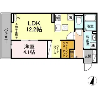 コーポアーバニア 5【1階】の間取り