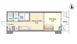 ジオエント浅草雷門【6階】の間取り