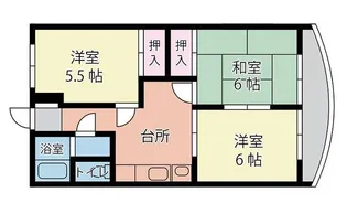 セゾンハイツC【1階】の間取り