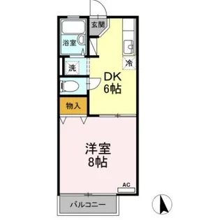 大分県大分市大字関園【アパート】の間取り