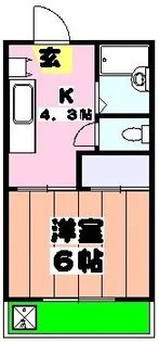 アドニス松江【2階】の間取り