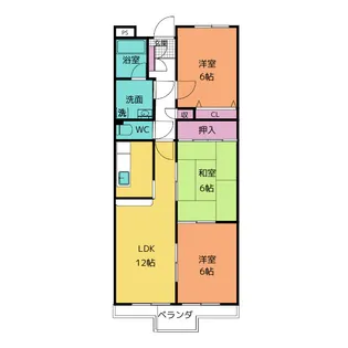 ベルメゾン【4階】の間取り
