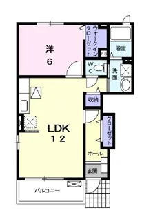 セレーノ スパッツィオ・IB【1階】の間取り