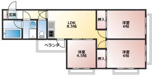 楠マンションB【3階】の間取り