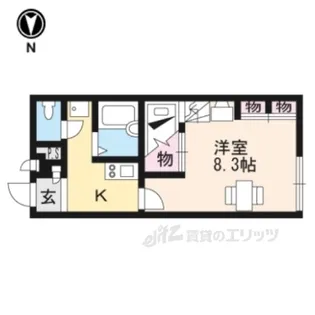 1Kの間取り画像