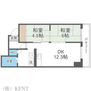 ドミ西野【4階】の間取り
