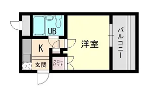 1Kの間取り画像