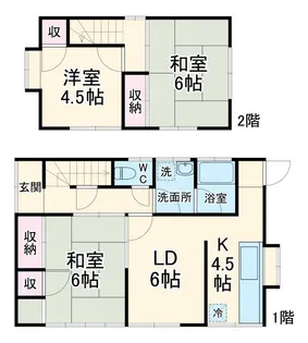 静岡県磐田市今之浦4【一戸建】の間取り