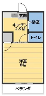 上六ハイツ【1階】の間取り