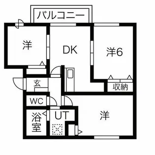 グリーンハイツA・B棟【2階】の間取り