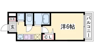 プレサンス神戸裁判所前デリシア【11階】の間取り