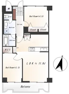 NICハイム鶴見中央通り【10階】の間取り