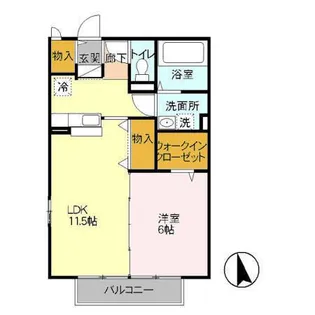 ディアステージII【1階】の間取り