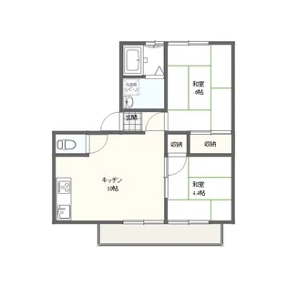 コモンズ桜谷【1階】の間取り