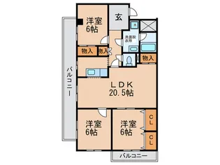 オリオノハイムII【3階】の間取り