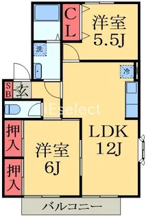 メゾンボナールG【2階】の間取り