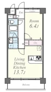 ブルースカイ【6階】の間取り
